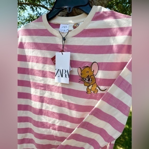 ZARA KIDS STRIPED FOIL TOM AND JERRY © &™ WARNER BROS. SHIRT - Picture 12 of 16